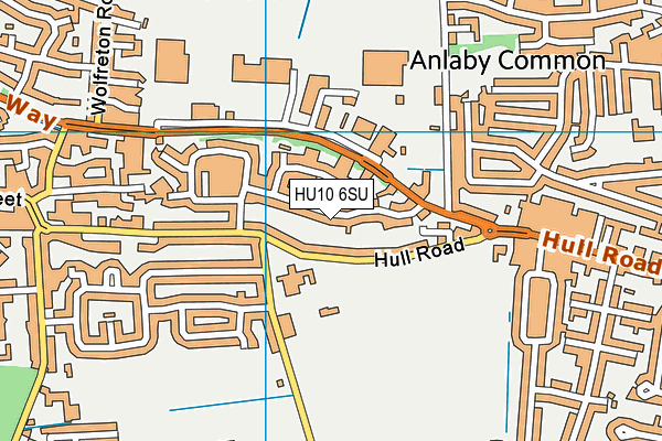 HU10 6SU map - OS VectorMap District (Ordnance Survey)