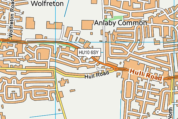 HU10 6SY map - OS VectorMap District (Ordnance Survey)