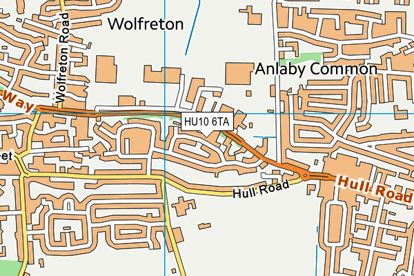 HU10 6TA map - OS VectorMap District (Ordnance Survey)