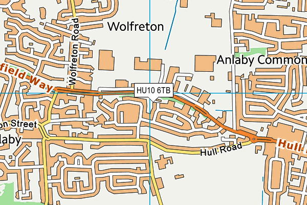 HU10 6TB map - OS VectorMap District (Ordnance Survey)