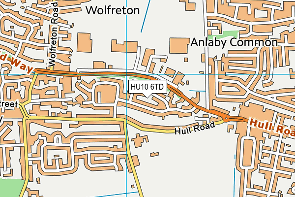 HU10 6TD map - OS VectorMap District (Ordnance Survey)