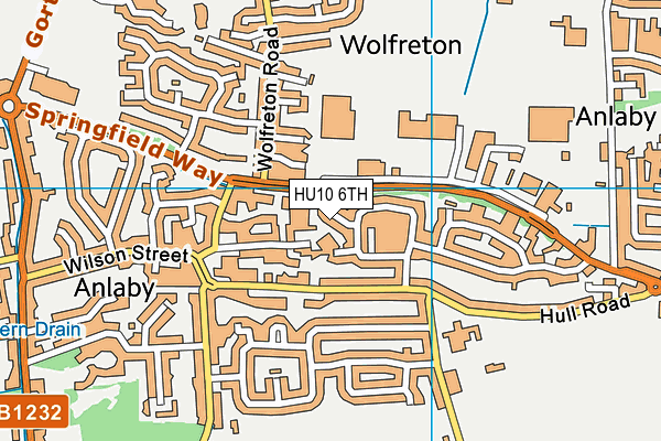 HU10 6TH map - OS VectorMap District (Ordnance Survey)