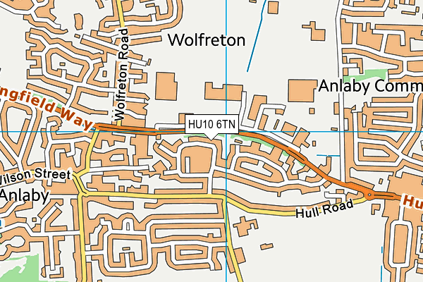 HU10 6TN map - OS VectorMap District (Ordnance Survey)