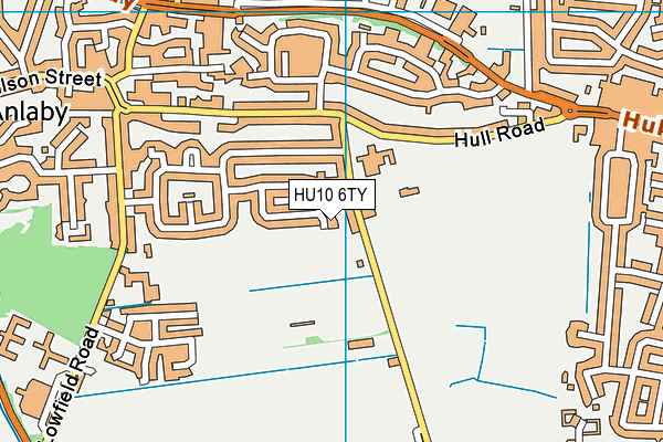 HU10 6TY map - OS VectorMap District (Ordnance Survey)