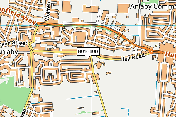 HU10 6UD map - OS VectorMap District (Ordnance Survey)