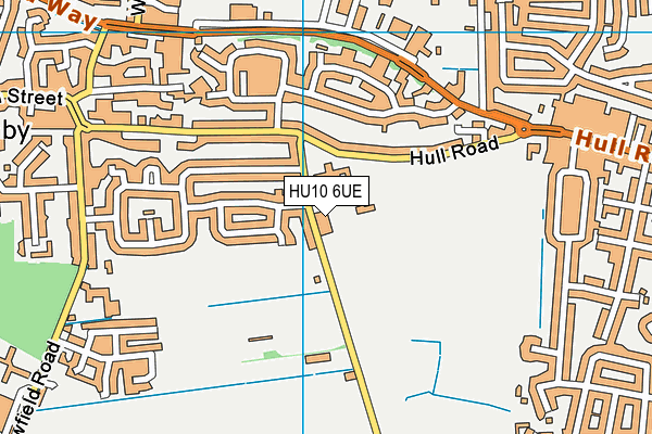 HU10 6UE map - OS VectorMap District (Ordnance Survey)