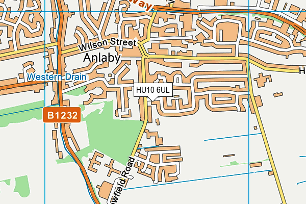 HU10 6UL map - OS VectorMap District (Ordnance Survey)