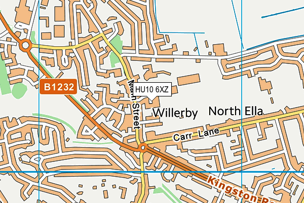 HU10 6XZ map - OS VectorMap District (Ordnance Survey)