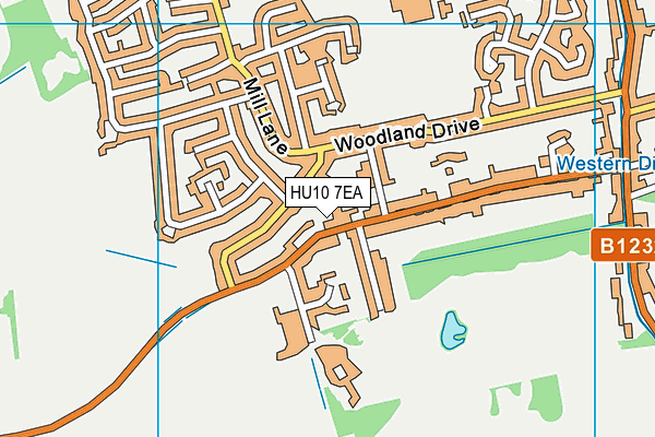 HU10 7EA map - OS VectorMap District (Ordnance Survey)