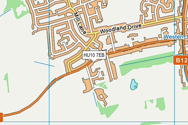 HU10 7EB map - OS VectorMap District (Ordnance Survey)