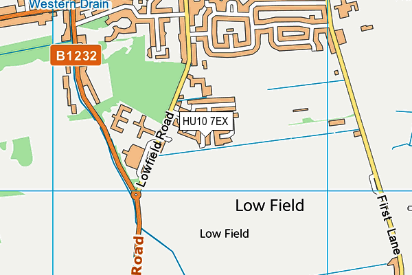 HU10 7EX map - OS VectorMap District (Ordnance Survey)
