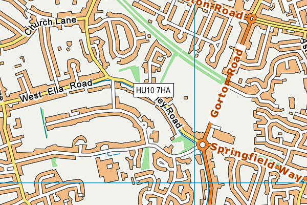 HU10 7HA map - OS VectorMap District (Ordnance Survey)