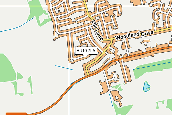 HU10 7LA map - OS VectorMap District (Ordnance Survey)