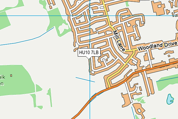 HU10 7LB map - OS VectorMap District (Ordnance Survey)