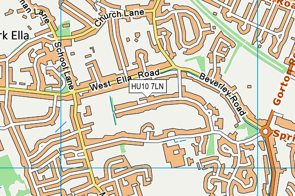 HU10 7LN map - OS VectorMap District (Ordnance Survey)