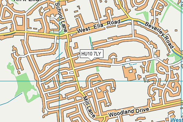 HU10 7LY map - OS VectorMap District (Ordnance Survey)