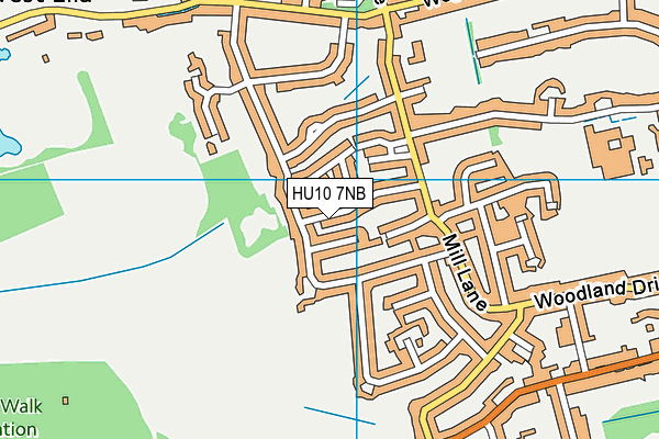 HU10 7NB map - OS VectorMap District (Ordnance Survey)