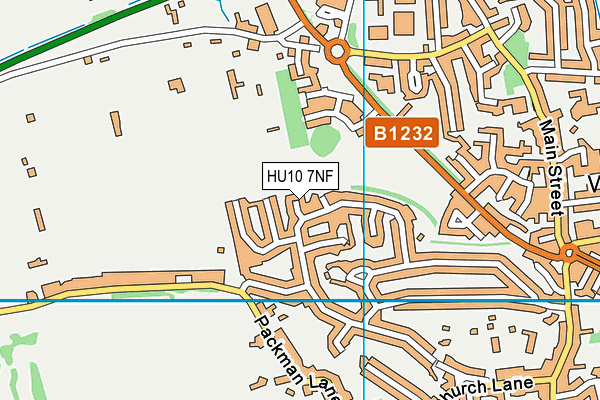 HU10 7NF map - OS VectorMap District (Ordnance Survey)