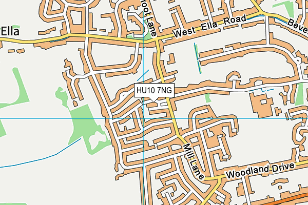 HU10 7NG map - OS VectorMap District (Ordnance Survey)