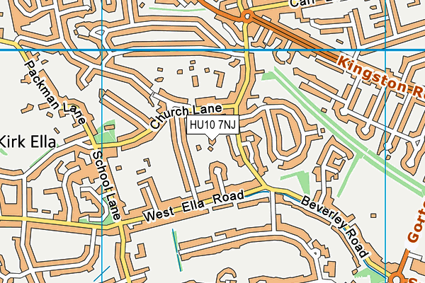 HU10 7NJ map - OS VectorMap District (Ordnance Survey)