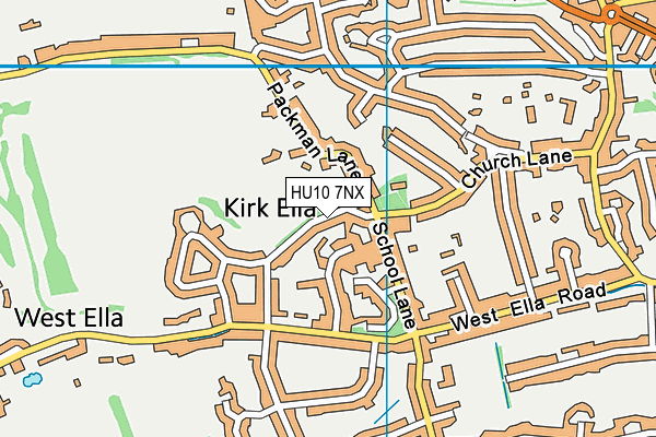 HU10 7NX map - OS VectorMap District (Ordnance Survey)