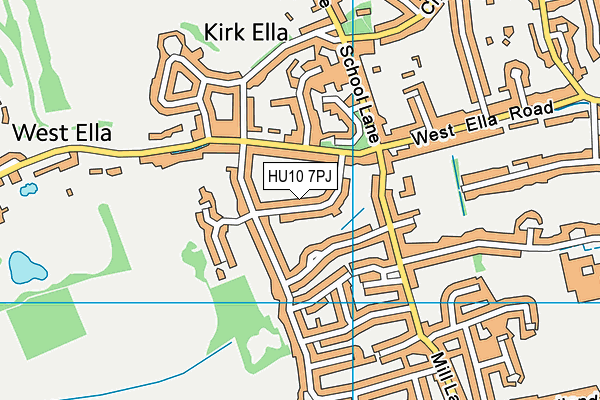 HU10 7PJ map - OS VectorMap District (Ordnance Survey)