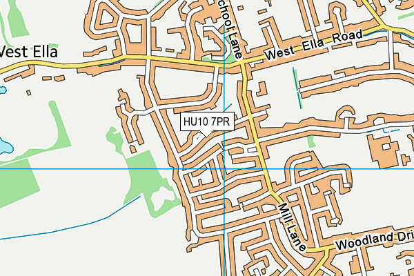 HU10 7PR map - OS VectorMap District (Ordnance Survey)