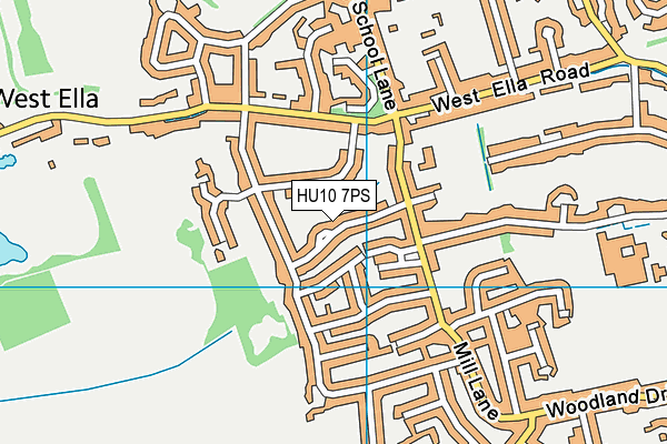HU10 7PS map - OS VectorMap District (Ordnance Survey)
