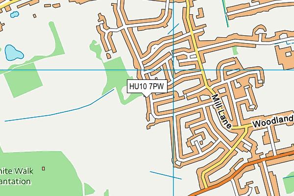 HU10 7PW map - OS VectorMap District (Ordnance Survey)