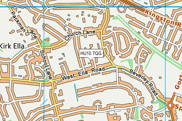 HU10 7QG map - OS VectorMap District (Ordnance Survey)
