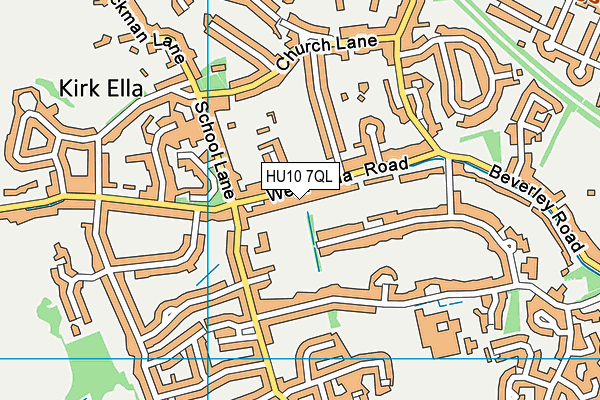Kirk Ella St Andrew's Community Primary School map (HU10 7QL) - OS VectorMap District (Ordnance Survey)