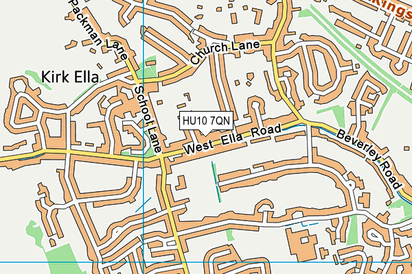 HU10 7QN map - OS VectorMap District (Ordnance Survey)