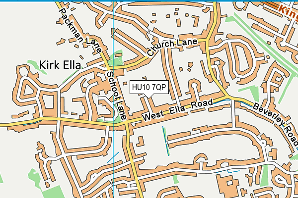 HU10 7QP map - OS VectorMap District (Ordnance Survey)
