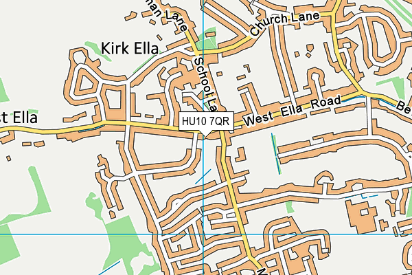 HU10 7QR map - OS VectorMap District (Ordnance Survey)
