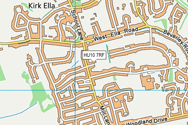 HU10 7RF map - OS VectorMap District (Ordnance Survey)