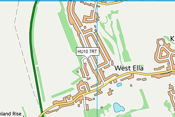 HU10 7RT map - OS VectorMap District (Ordnance Survey)