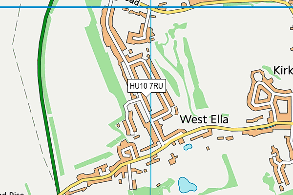 HU10 7RU map - OS VectorMap District (Ordnance Survey)