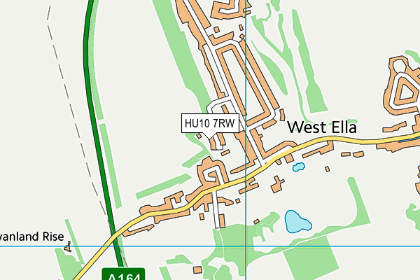 HU10 7RW map - OS VectorMap District (Ordnance Survey)