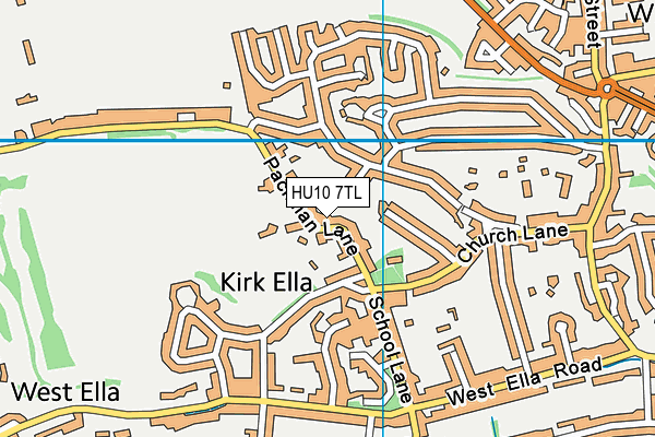 HU10 7TL map - OS VectorMap District (Ordnance Survey)