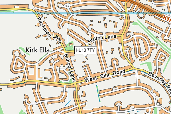 HU10 7TY map - OS VectorMap District (Ordnance Survey)