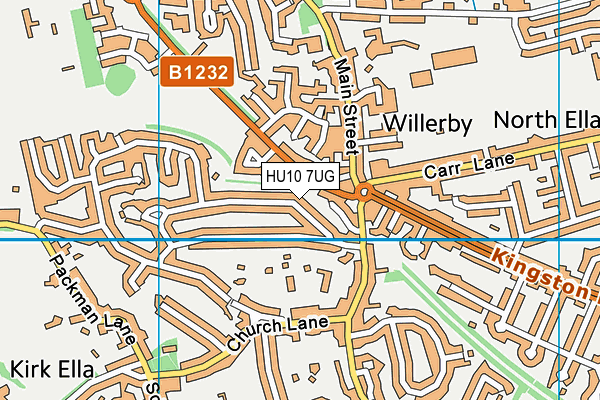 HU10 7UG map - OS VectorMap District (Ordnance Survey)
