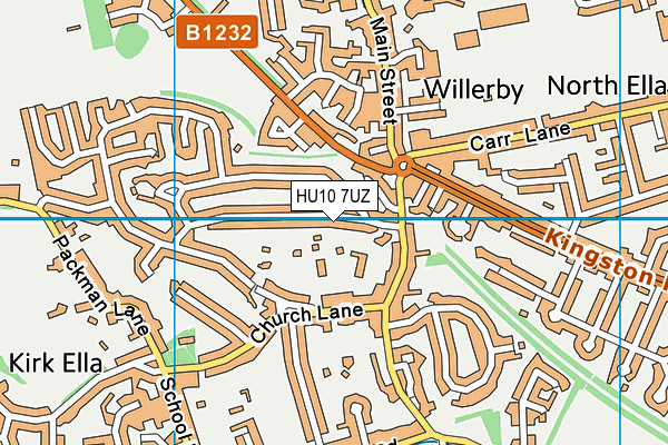 HU10 7UZ map - OS VectorMap District (Ordnance Survey)
