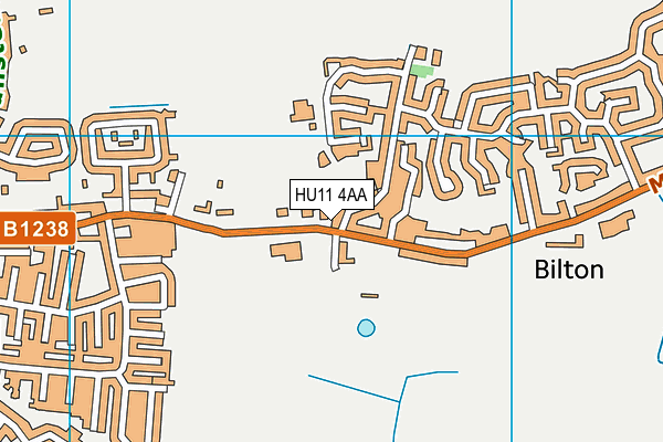 Bilton Memorial Playing Fields map (HU11 4AA) - OS VectorMap District (Ordnance Survey)