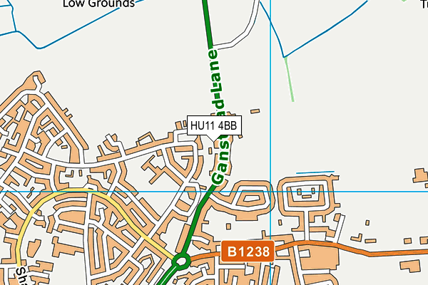 HU11 4BB map - OS VectorMap District (Ordnance Survey)