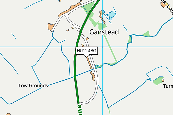 HU11 4BG map - OS VectorMap District (Ordnance Survey)