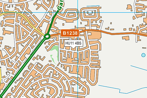 HU11 4BS map - OS VectorMap District (Ordnance Survey)