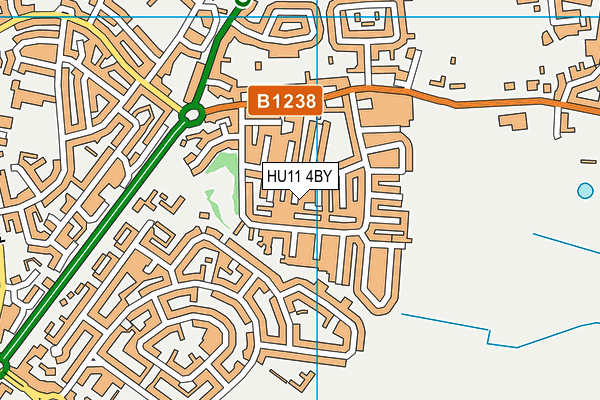 HU11 4BY map - OS VectorMap District (Ordnance Survey)