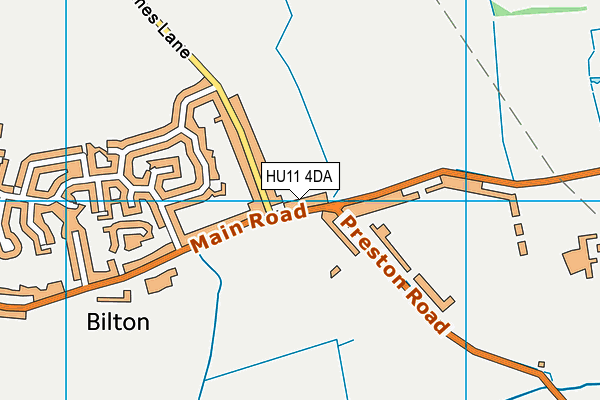 HU11 4DA map - OS VectorMap District (Ordnance Survey)