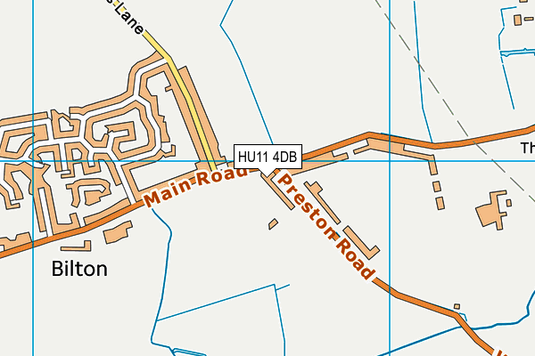 HU11 4DB map - OS VectorMap District (Ordnance Survey)