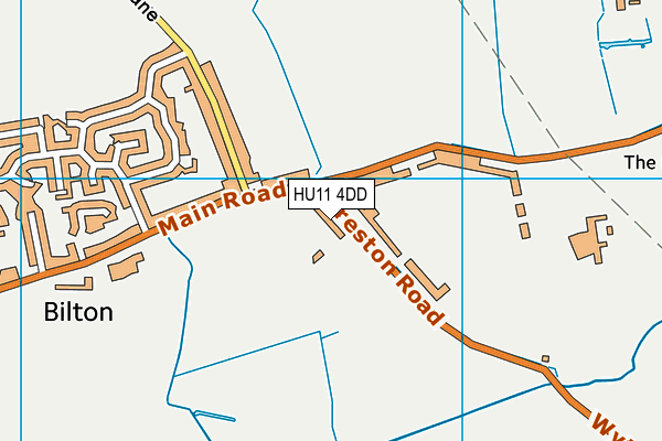 HU11 4DD map - OS VectorMap District (Ordnance Survey)